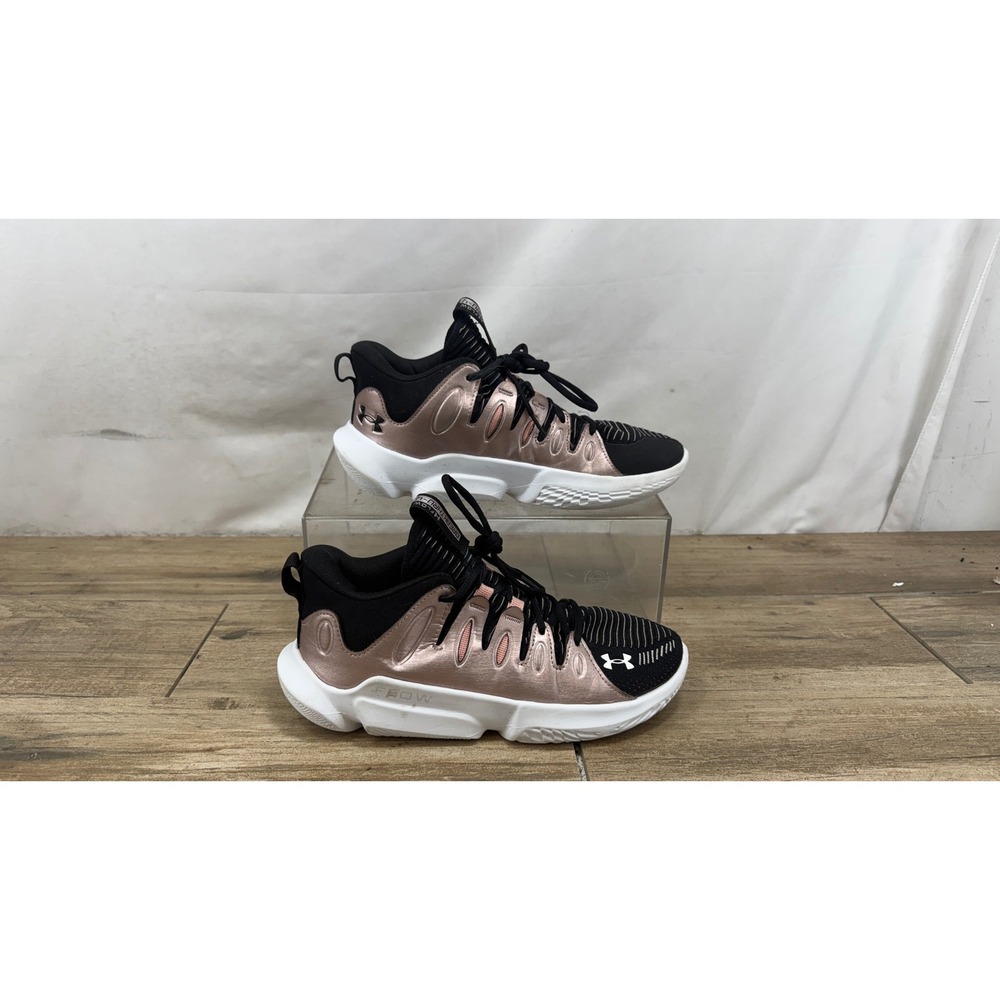 Under Armour Flow Breakthru 4 Basketball Shoes Black Rose Gold Women's 9